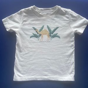 Janie and Jack white toddler t-shirt with camel design
